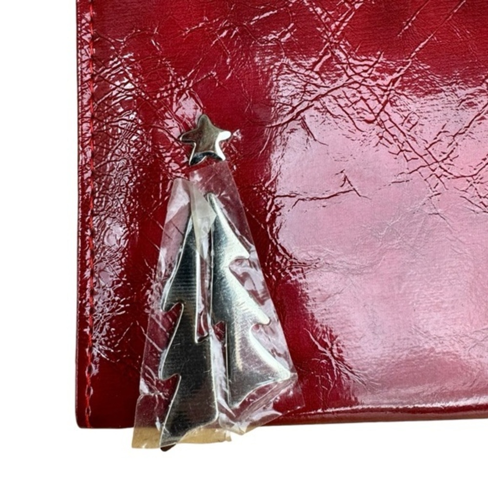 MICHE CLASSIC BASE NWOT PURSE SHELL SKIN RED‎ FAUX LEATHER 11IN X 19IN w/ tree - Picture 2 of 9